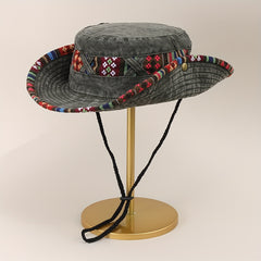 Vintage Distressed Boonie Hat Outdoor Fishing Sun Hat