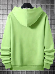 Men's CHICAGO Print Hooded Sweatshirt Long Sleeve Drawstrings Personalized Hoodi