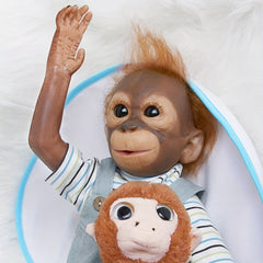 22 Inch Reborn Monkey Doll Soft Silicone Vinyl Lifelike Monkey Doll Toys