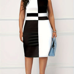 Colorblock Bodycon Tank Dress