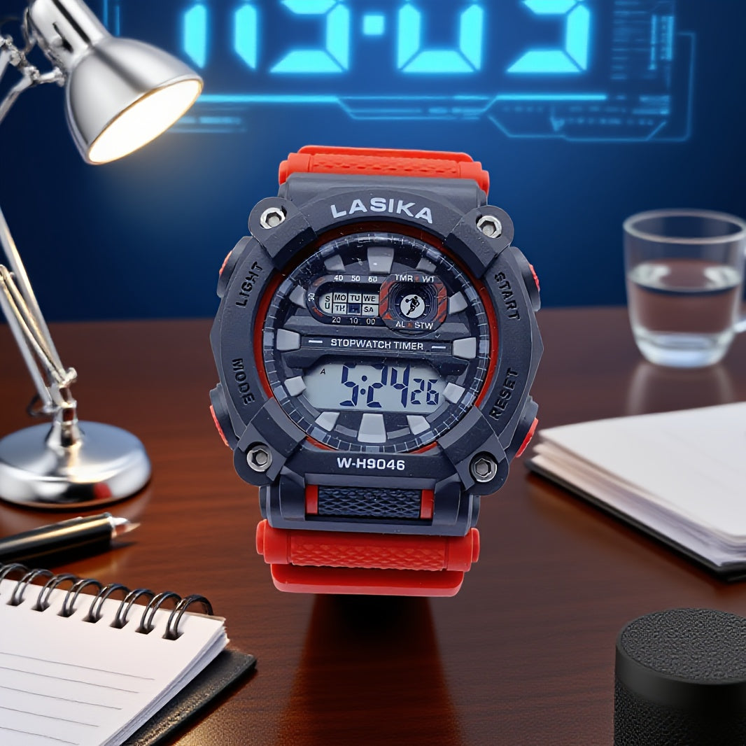 Kids Waterproof Timer Wristwatch Alarm Luminous Running Sports Watch