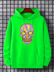 Cartoon Skull Print Hoodie Men's Hooded Sweatshirt Streetwear