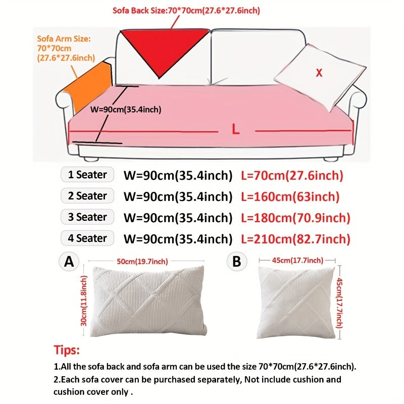 Quilted Sofa Slipcover Furniture Protector for Home Decor