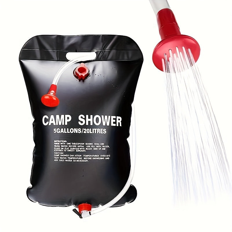 20L Solar Portable Camping Shower Bag with Hose & Shower Head
