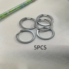 10pcs Stainless Steel Round Carabiner Snap Clip Rigger Spring Key Ring