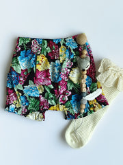 Baby Girls Floral Print Cotton Shorts
