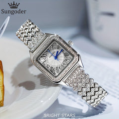 SUNGODER Rhinestone Quartz Analog Wristwatch