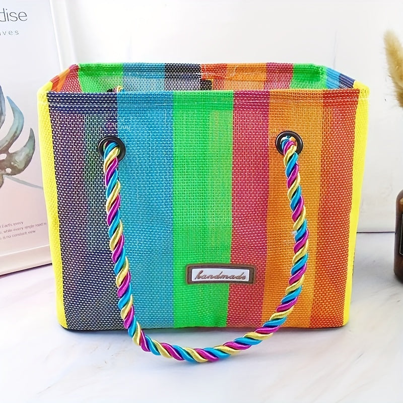 Rainbow Tote Bag Large Capacity Pride Handbag