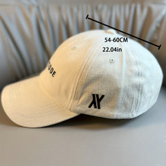 Letter Embroidery Baseball Cap Unisex Solid Casual Sun Hat Couple Dad Hats