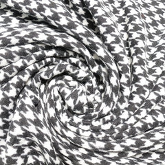 Houndstooth Fringe Trim Scarf Faux Cashmere Shawl Wrap