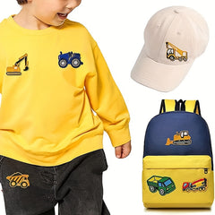 Engineering Car Embroidery Cloth Sticker Cartoon Car Children