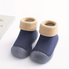 Girls' Plus Fleece Slip-On Shoes for Autumn and Winter