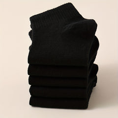 8 Pairs Solid Crew Socks Women's Stockings & Hosiery