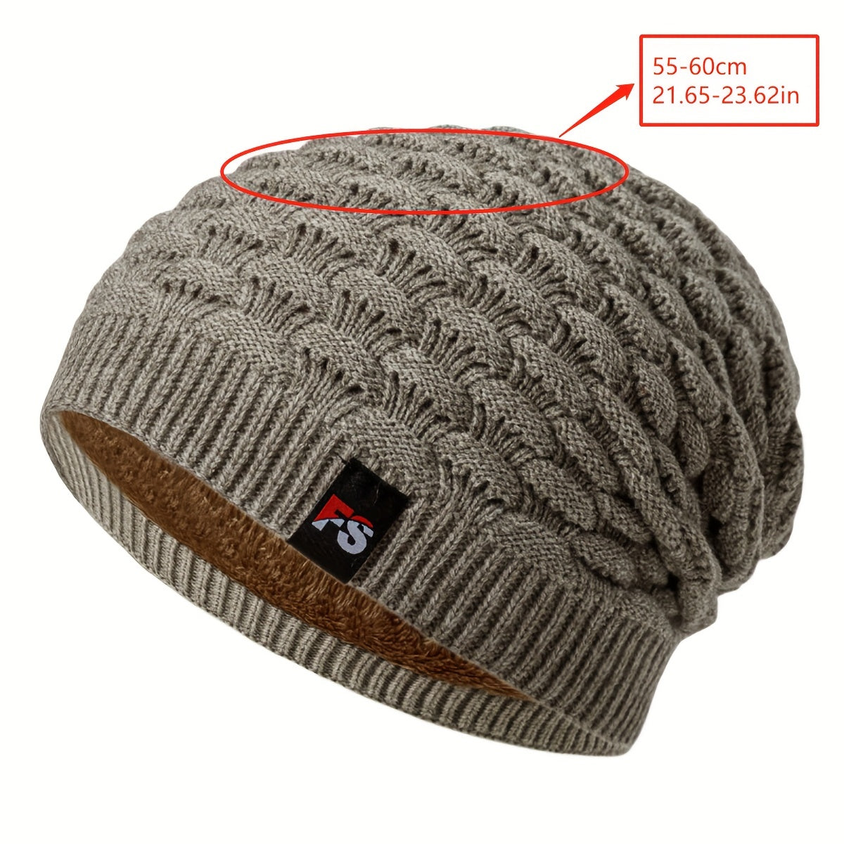Winter Men's Fleece Beanie Warm Knitted Hat