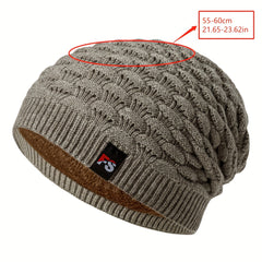 Winter Men's Fleece Beanie Warm Knitted Hat