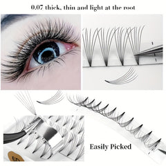 DIY 6D Clusters Lashes for Natural Look 3D Effect 8-15mm