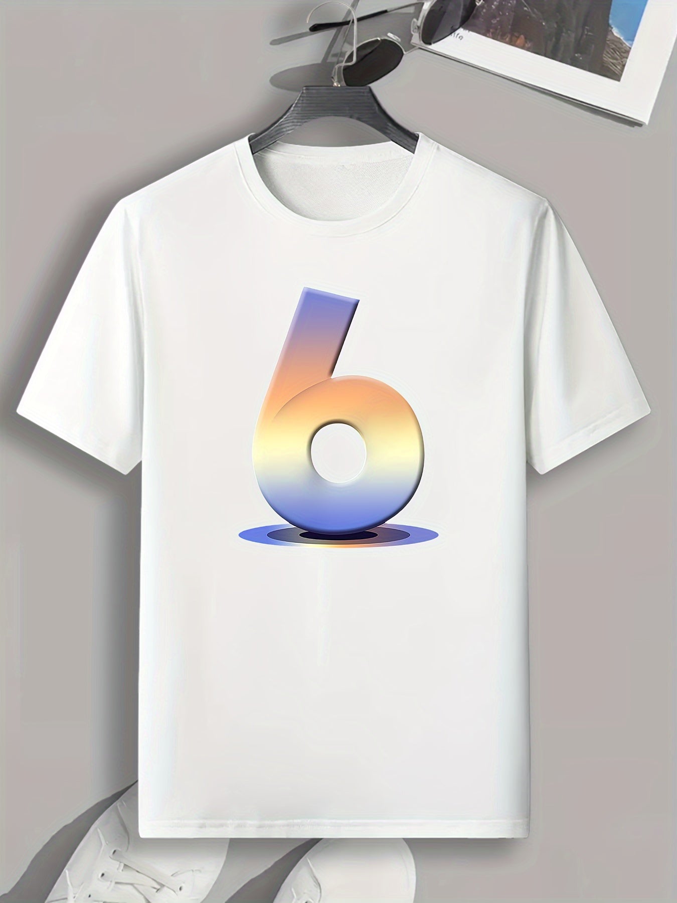 Number 6 Men's Graphic T Shirt for Summer