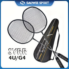 2pcs Carbon Fiber Badminton Rackets With Bag Beginner Training Sport Racket