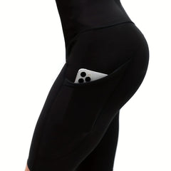 High Waist Stretchy Leggings with Dual Pockets