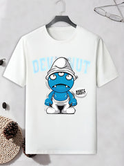 Men's Monster Print T-shirt Active Stretch Tee for Outdoor