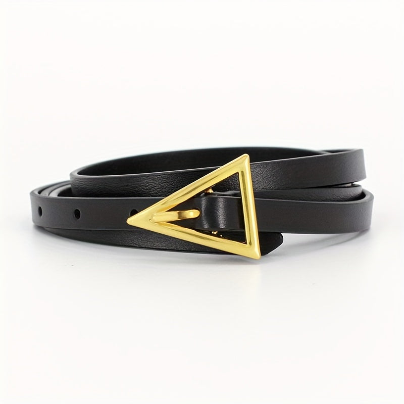 Triangle Pin Leather Belt for Women