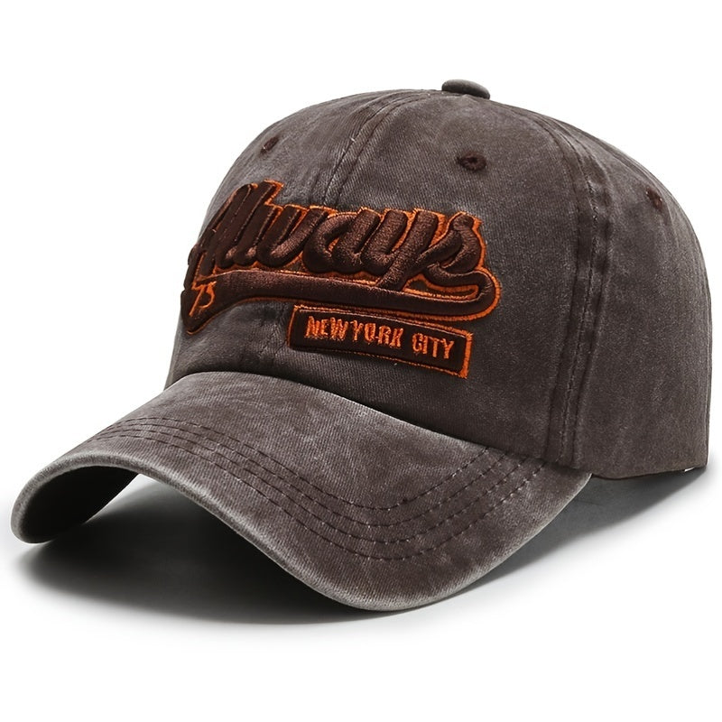 Vintage Washed ALWAYS Embroidered Men's Baseball Cap