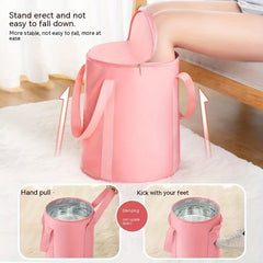 Portable Folding Foot Soaking Bucket with Lid and Storage Bag