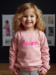 Girls Candy Pattern Crew Neck Long Sleeve Sweatshirt - Spring Fall Christmas