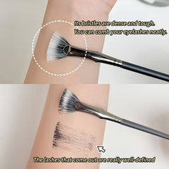 Eyelash Brush Fan Bent Lash Brush Professional Mini Fan Eyelash