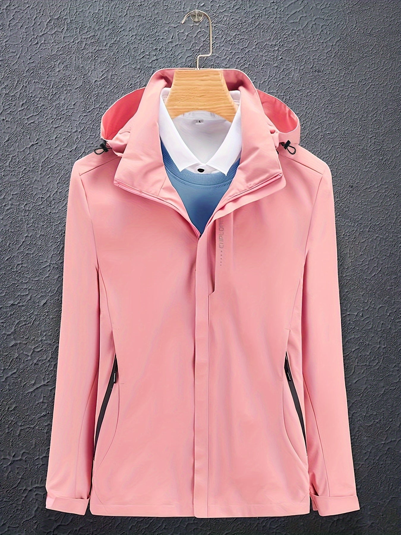 Women's Soft Shell Ski Jacket Windproof & Waterproof Full Zipper Snow Coat