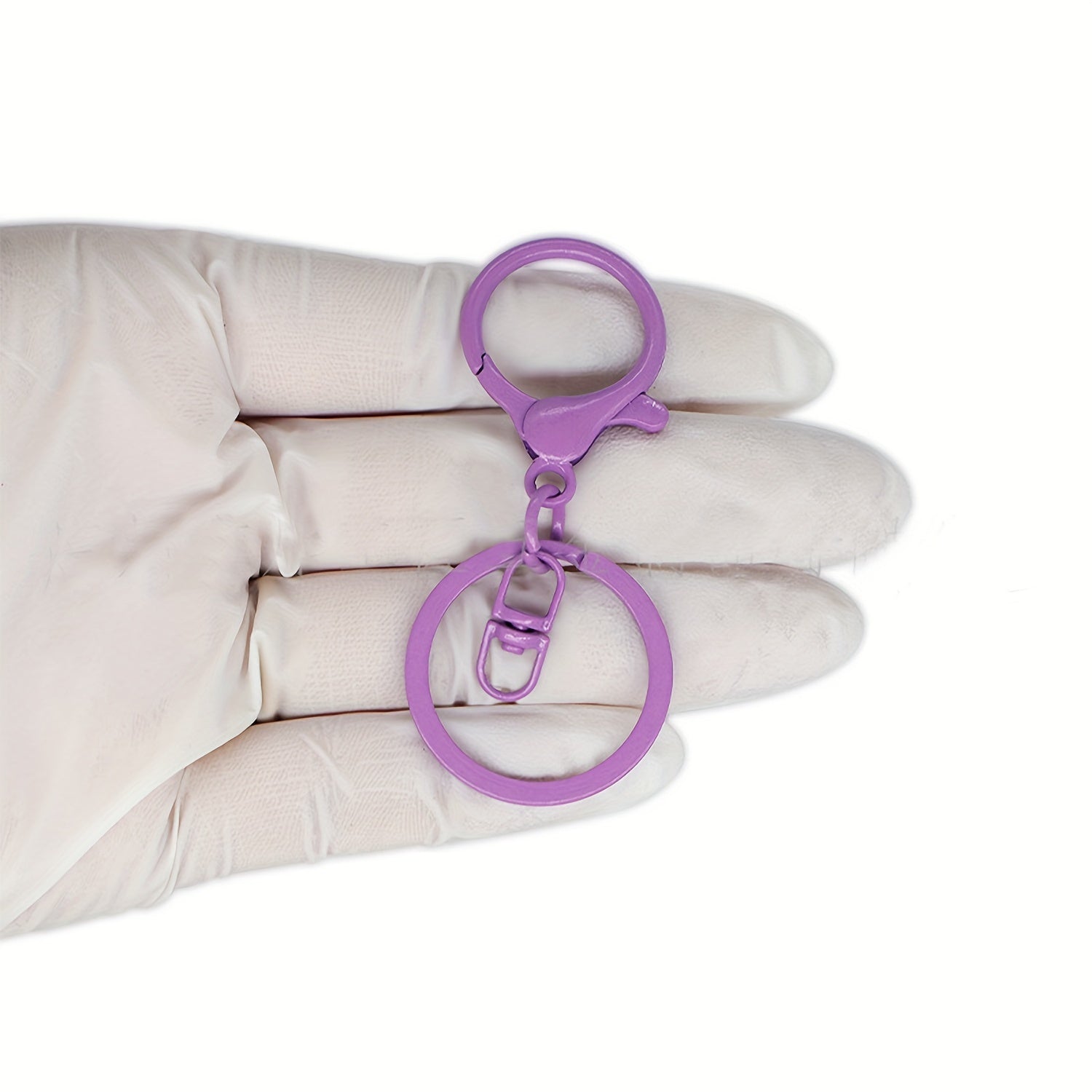 10pcs Colorful Zinc Alloy Hanging Buckle Keychain Bag Pendant Ornament
