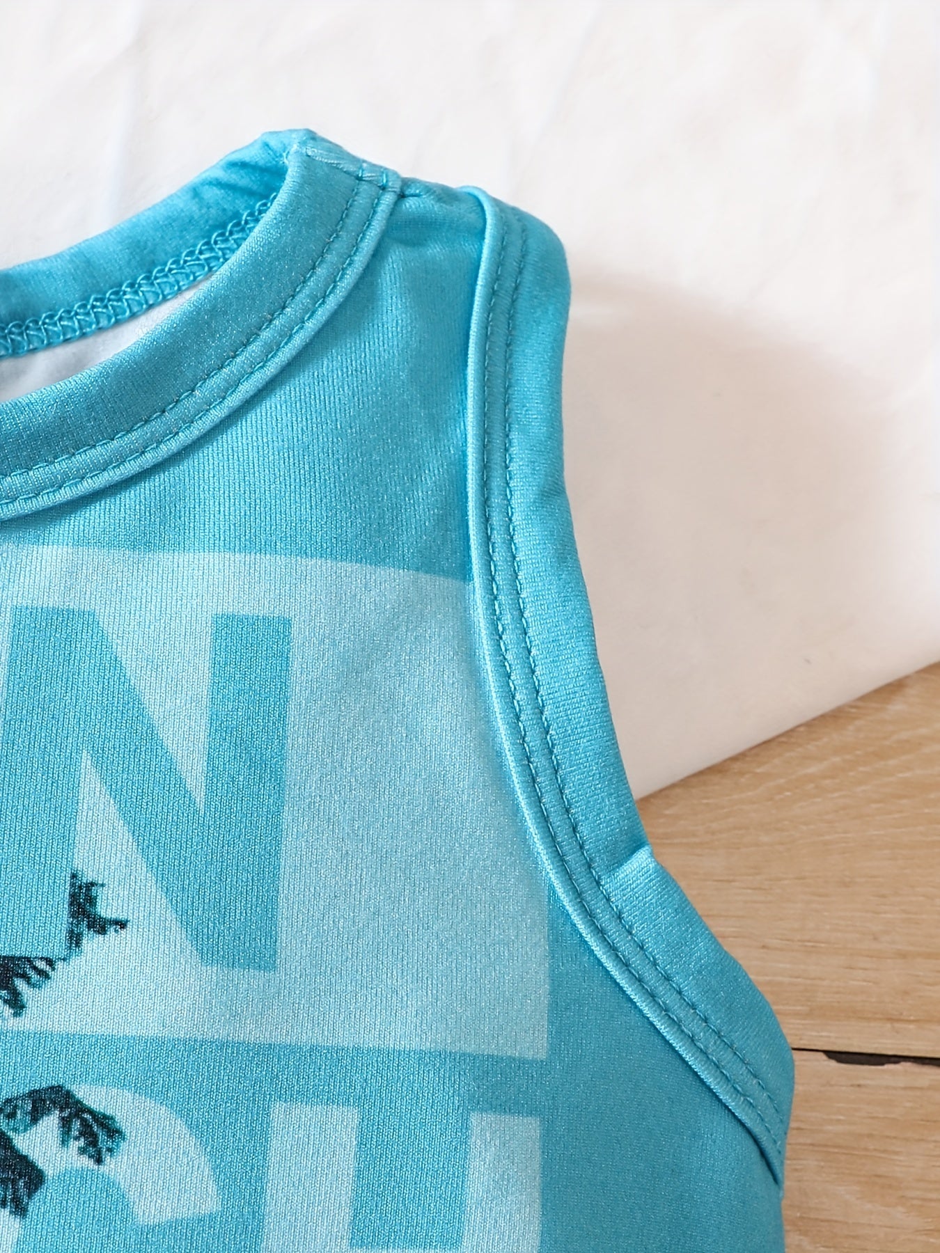 Beach Scenery Tank Top & Shorts Set for Boys