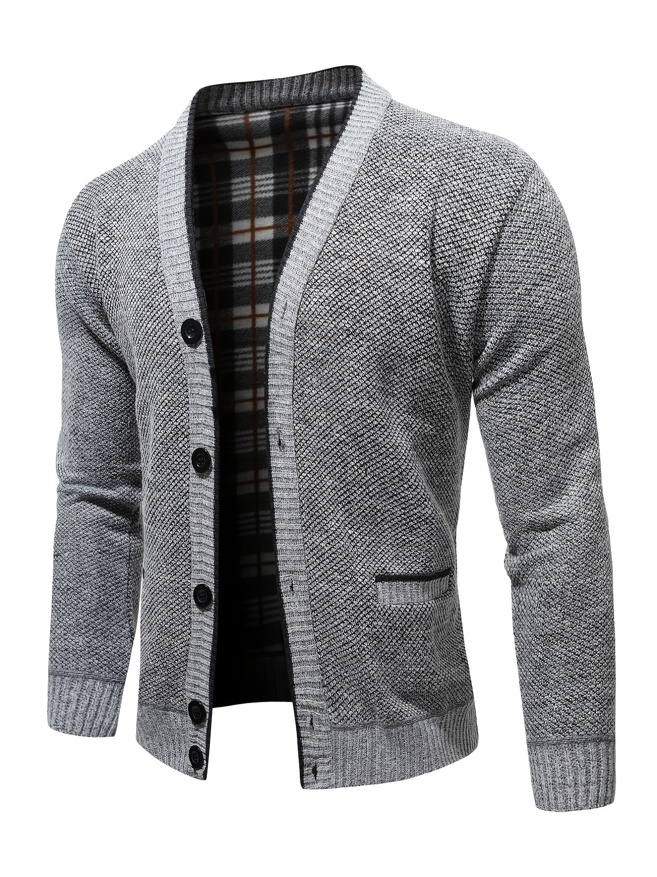 Men's Lightweight V Neck Cardigan Sweater with Pockets