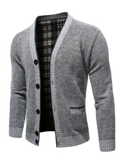 Men's Lightweight V Neck Cardigan Sweater with Pockets