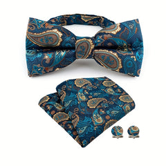 Paisley Bow Tie & Pocket Towel Set