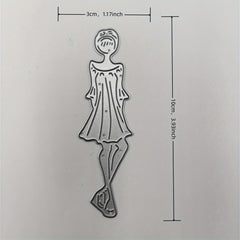 1pc Girls Cutting Mold Scrapbooking Cutting Stencil DIY Album Craft Decor