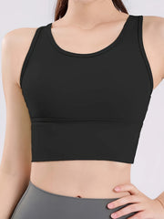 High Stretch Round Neck Sports Bra for Women