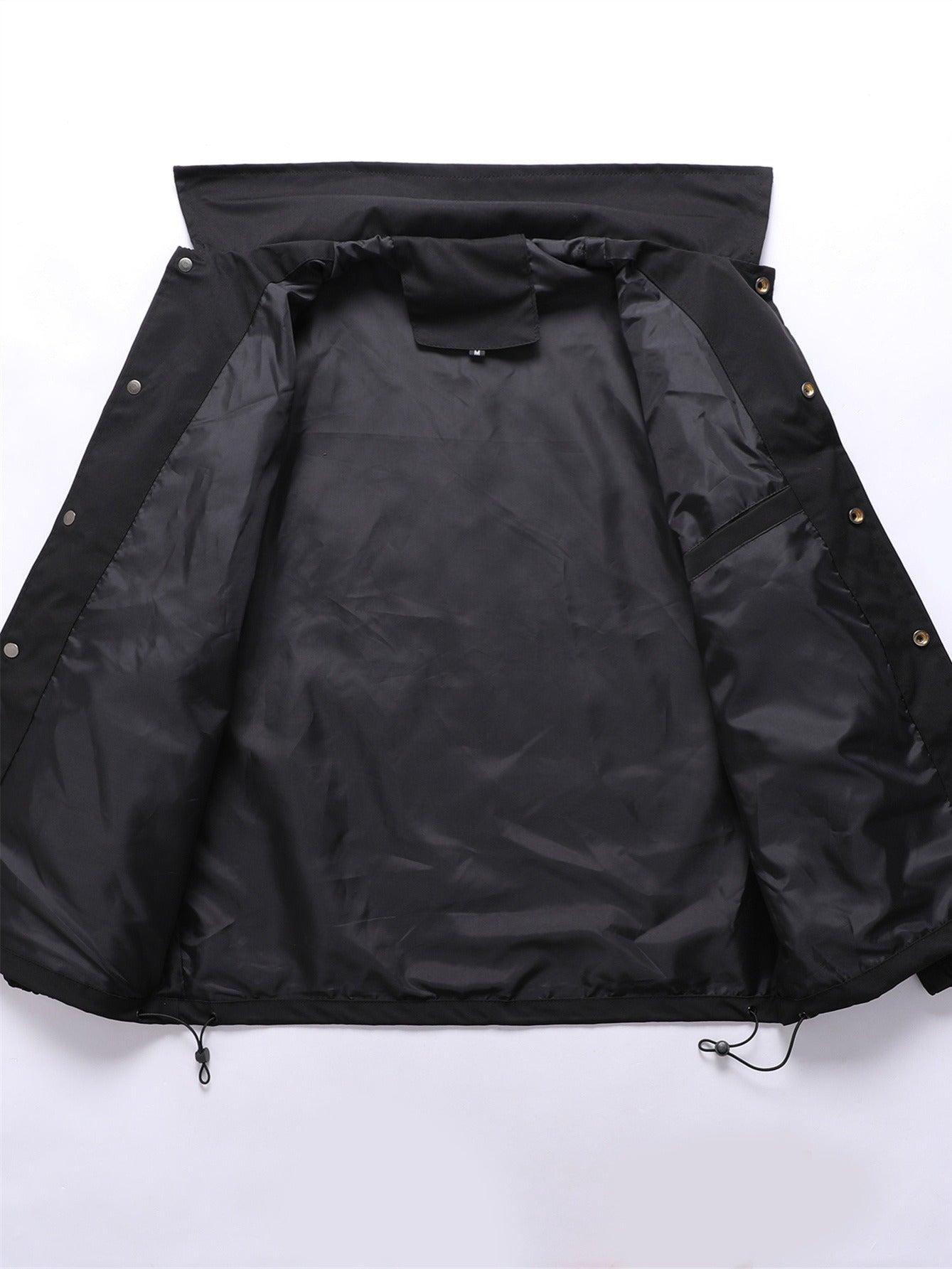 Men's Casual Alphabet Print Lapel Button Down Jacket