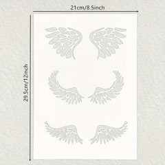 Wings Pattern Plastic Stencil for DIY Painting on Boards or Fabric