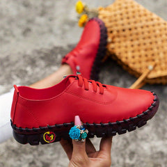 Women's Lace Up Soft Sole Flat Shoes Lightweight Loafers