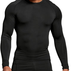 2pcs Men's Compression T shirt Long Sleeve High Stretch