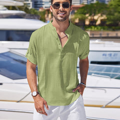 Men's Casual Trachten Shirt For Summer Vacation