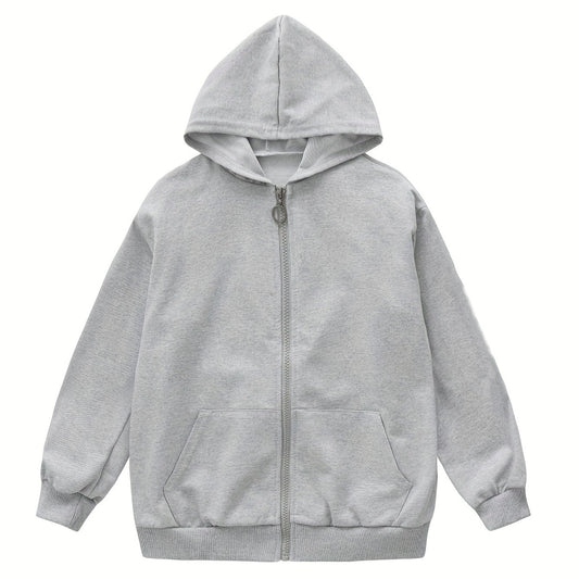 Boys Zip Up Hooded Sweatshirt Long Sleeve Hoodies With Pockets