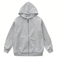 Boys Zip Up Hooded Sweatshirt Long Sleeve Hoodies With Pockets