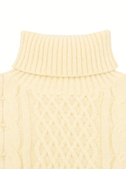 Men's Cable Knit Turtleneck Sweater - Warm & Stylish Pullover