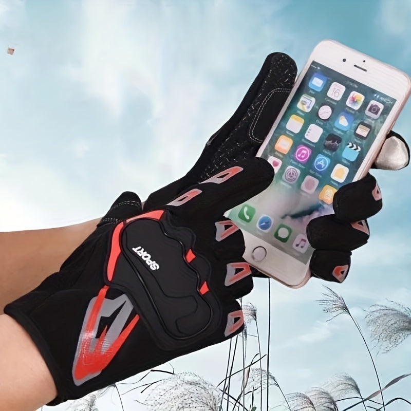 1pair Outdoor Non-slip Windproof Half-finger Gloves For Cycling Driving