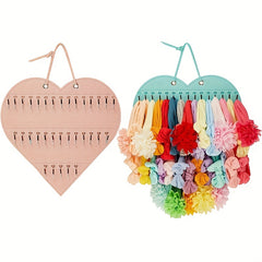 Heart-Shaped Baby Headband Holder Hanging Storage Bag