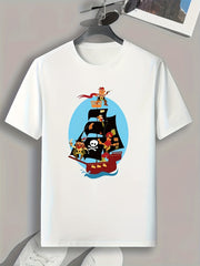 Pirates Print Men's Graphic T-Shirt for Summer