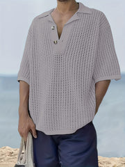 Sleeveless V Neck Sweater for Men High Stretch Casual Pullover