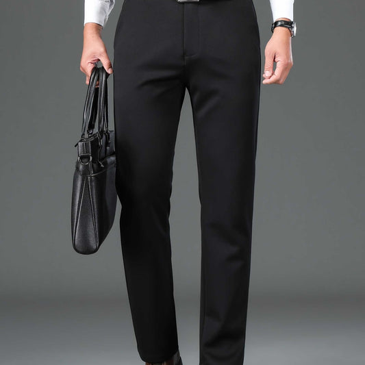 Men's Formal Solid Stretch Dress Pants for Business